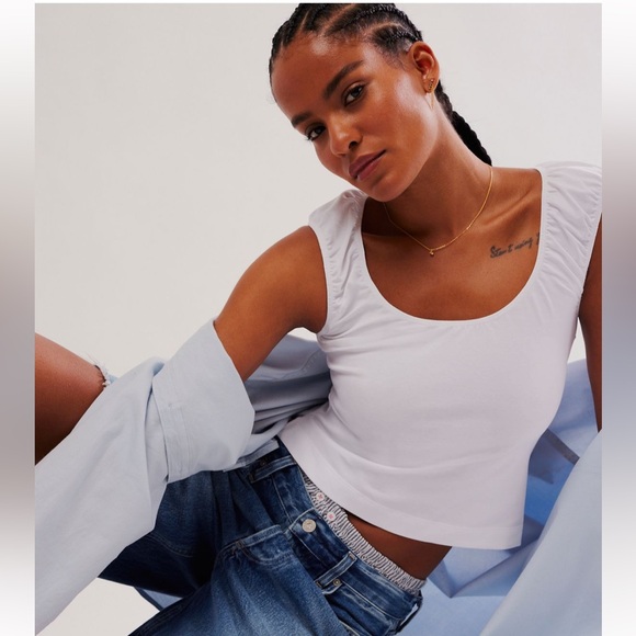 Free People Intimately Wear It Out Tee, S, NWOT, Grey - Picture 5 of 7